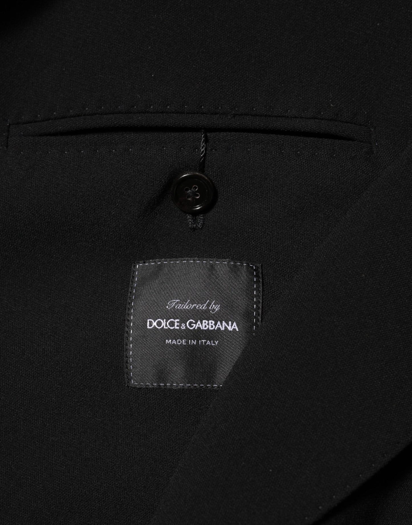 Dolce & Gabbana Schwarzer Woll-Zweireiher-Blazer für Herren