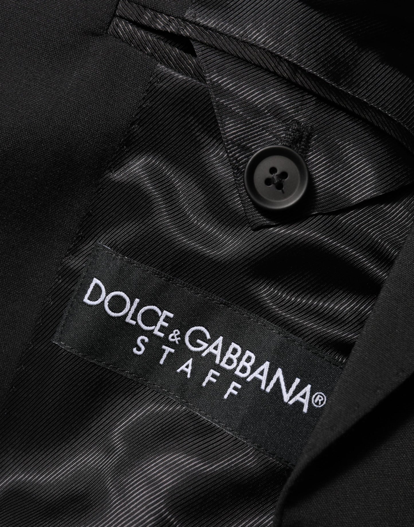 Dolce & Gabbana – Schwarzer STAFF-Anzugblazer mit 2 Knöpfen