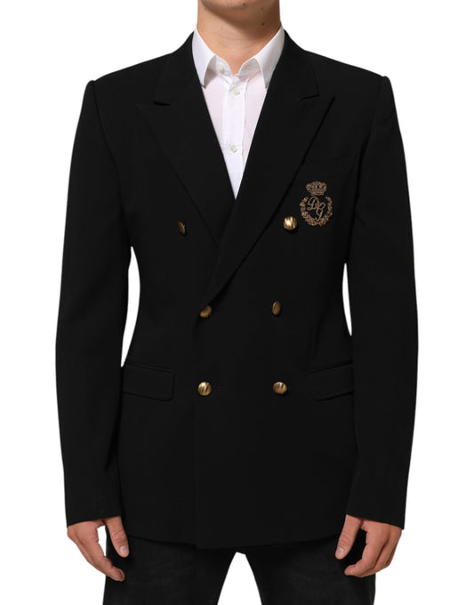 Dolce & Gabbana Schwarzer Wollanzug mit 2 Knöpfen für Herren