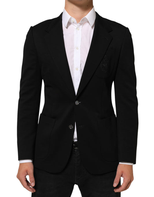 Dolce & Gabbana – Schwarzer Blazer aus Viskose mit 2 Knöpfen