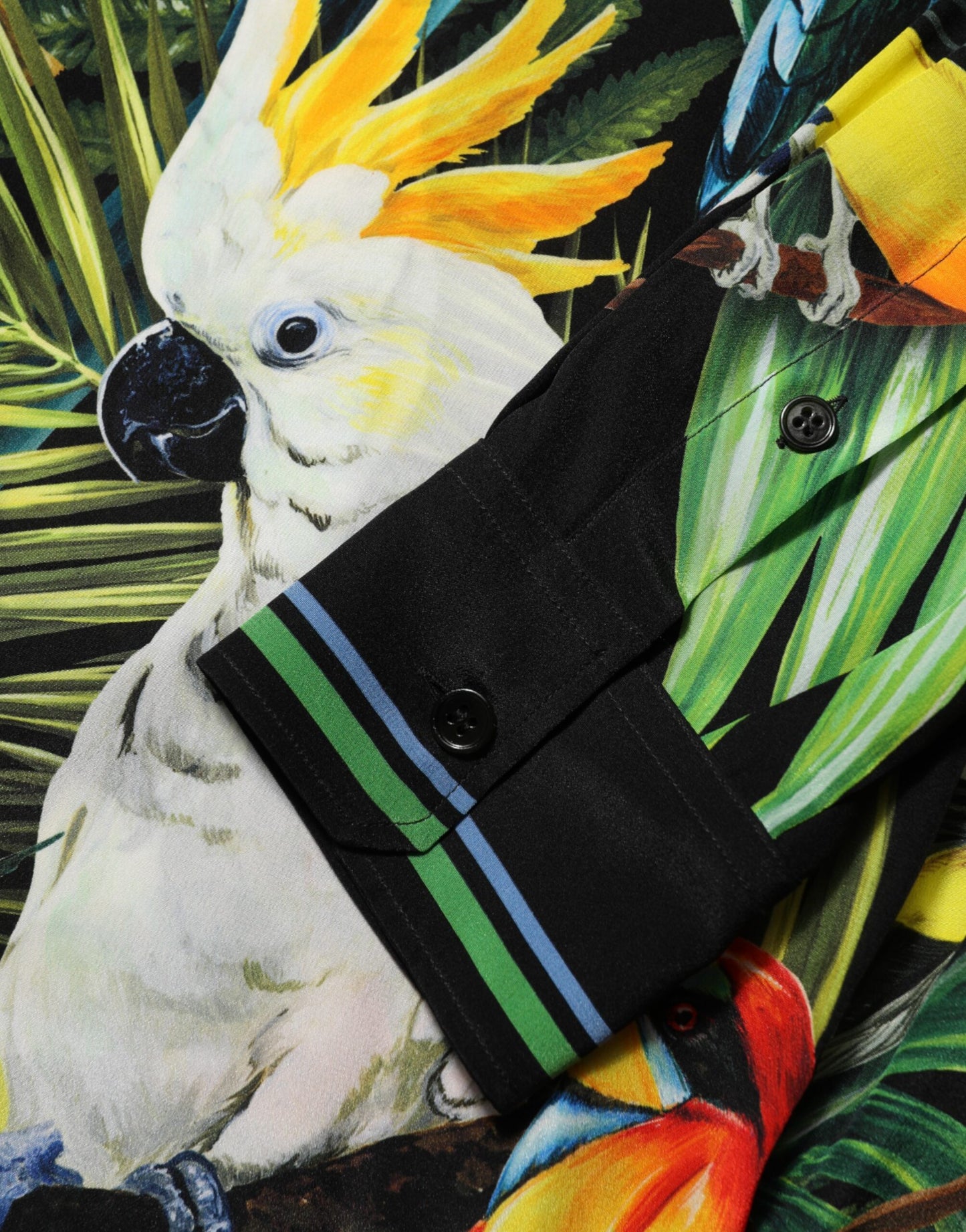 Dolce & Gabbana – Mehrfarbiges Freizeithemd mit Papageien-Print