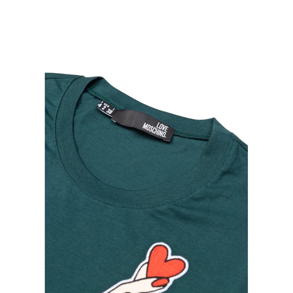 Love Moschino Black Cotton T-Shirt