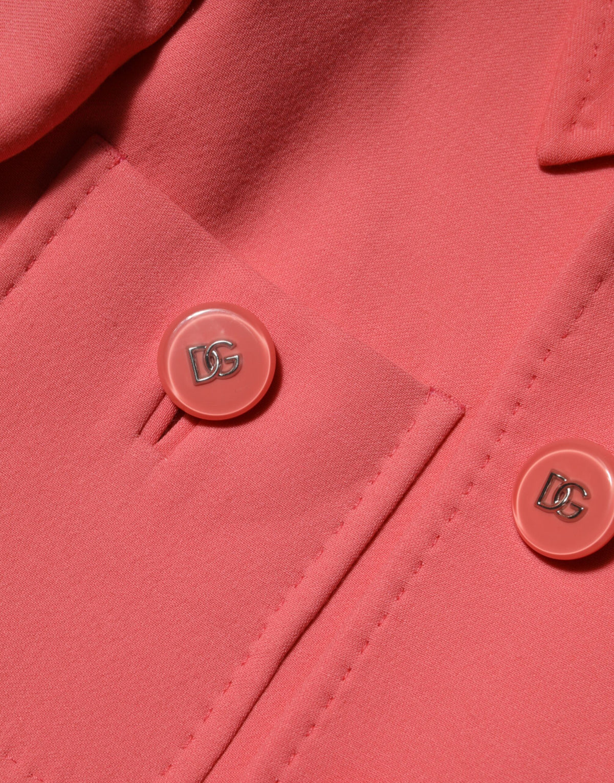 Dolce & Gabbana – Trenchcoat-Jacke mit Knöpfen in Rosa