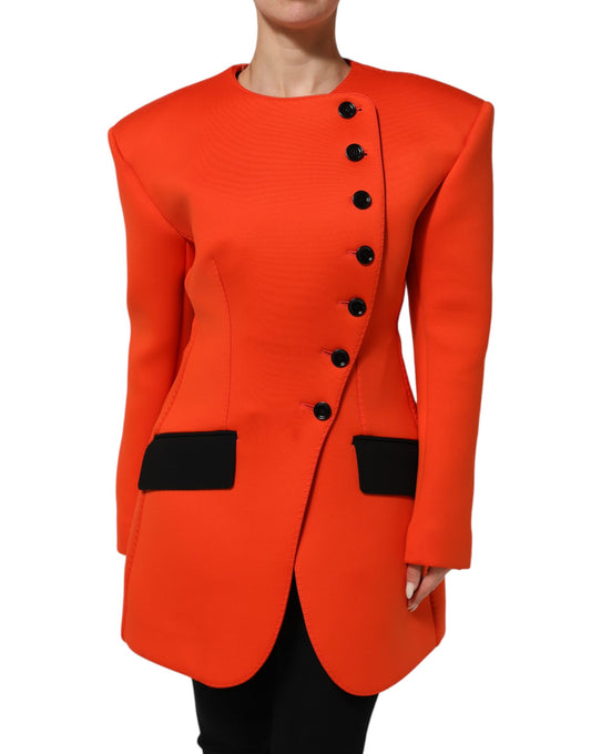 Dolce & Gabbana – Rote Trenchcoat-Jacke für Damen mit Knöpfen