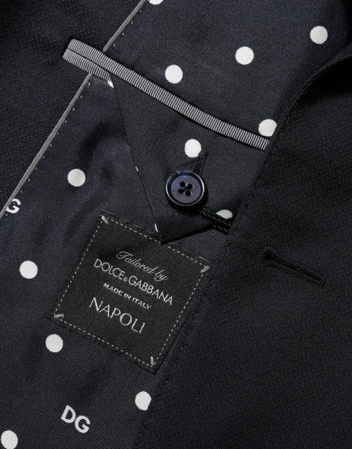 Dolce & Gabbana – Schwarzer NAPOLI-Anzugblazer aus Wolle mit 2 Knöpfen für Herren