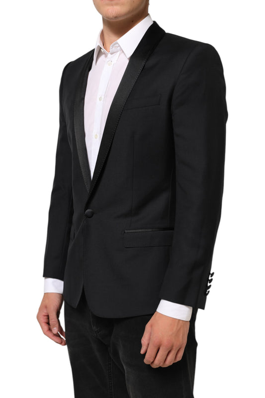 Dolce & Gabbana Schwarz GOLD 1 Knopf Anzugjacke Herren Blazer