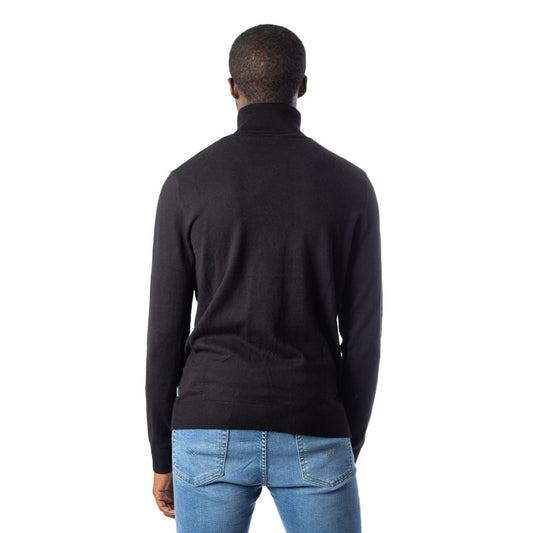 Jack Jones – Schwarzer Rollkragenpullover aus Baumwolle