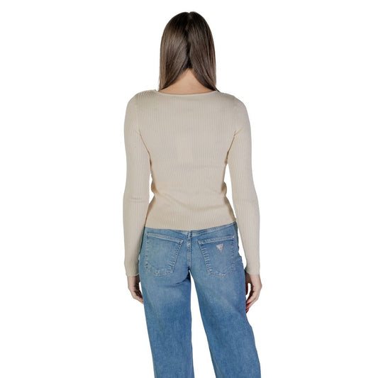 Vila Clothes – Cremefarbene Viskose-Sportbekleidung