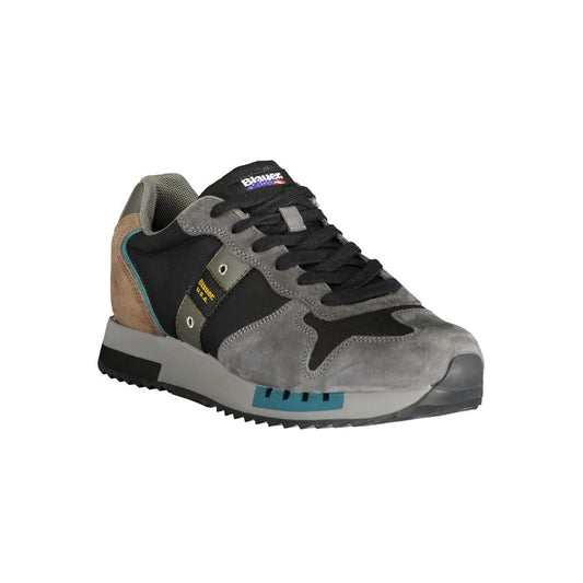 Blauer Grauer Polyester-Sneaker