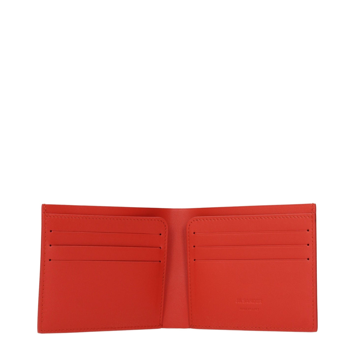 Jil Sander Red Leather Wallet