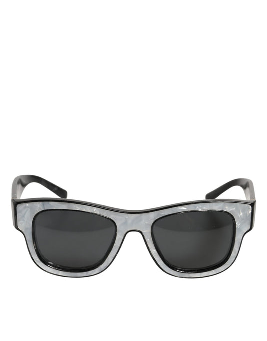 Dolce & Gabbana DG4379F Sonnenbrille mit perlweißem Acetatrahmen