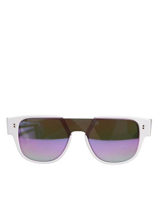 Dolce & Gabbana DG4356F Sonnenbrille im Pilotenstil aus weißem Acetat