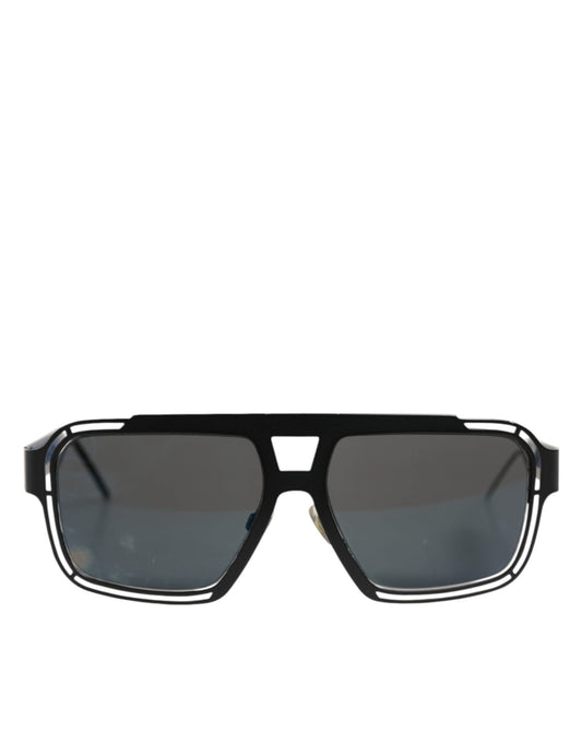Dolce & Gabbana – Sonnenbrille mit Pilotengestell aus schwarzem Metall