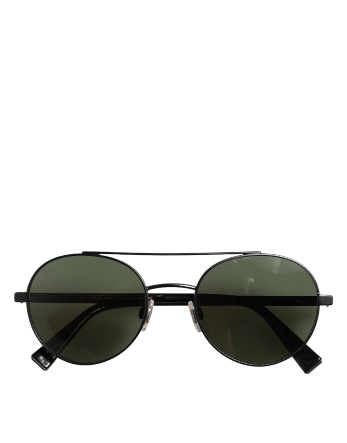 Dolce & Gabbana Matte Black Steel Frame Gray Lens Sunglasses