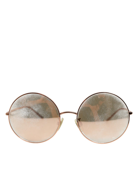 Dolce & Gabbana DG2215K Sonnenbrille mit runden Gläsern aus goldenem Metall