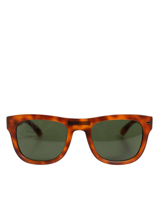 Dolce & Gabbana DG6089 Havana Vollrand-Sonnenbrille mit runden Gläsern, faltbar
