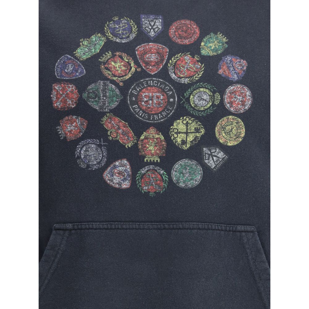 Balenciaga Schwarzes Baumwoll-Sweatshirt