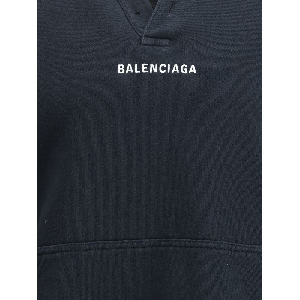 Balenciaga Black Cotton Sweatshirt
