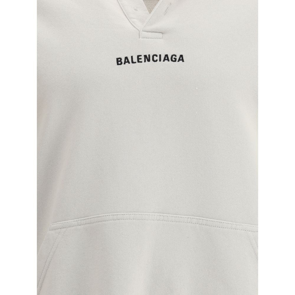 Balenciaga – Mittelgroßer Hoodie mit Rückenausschnitt