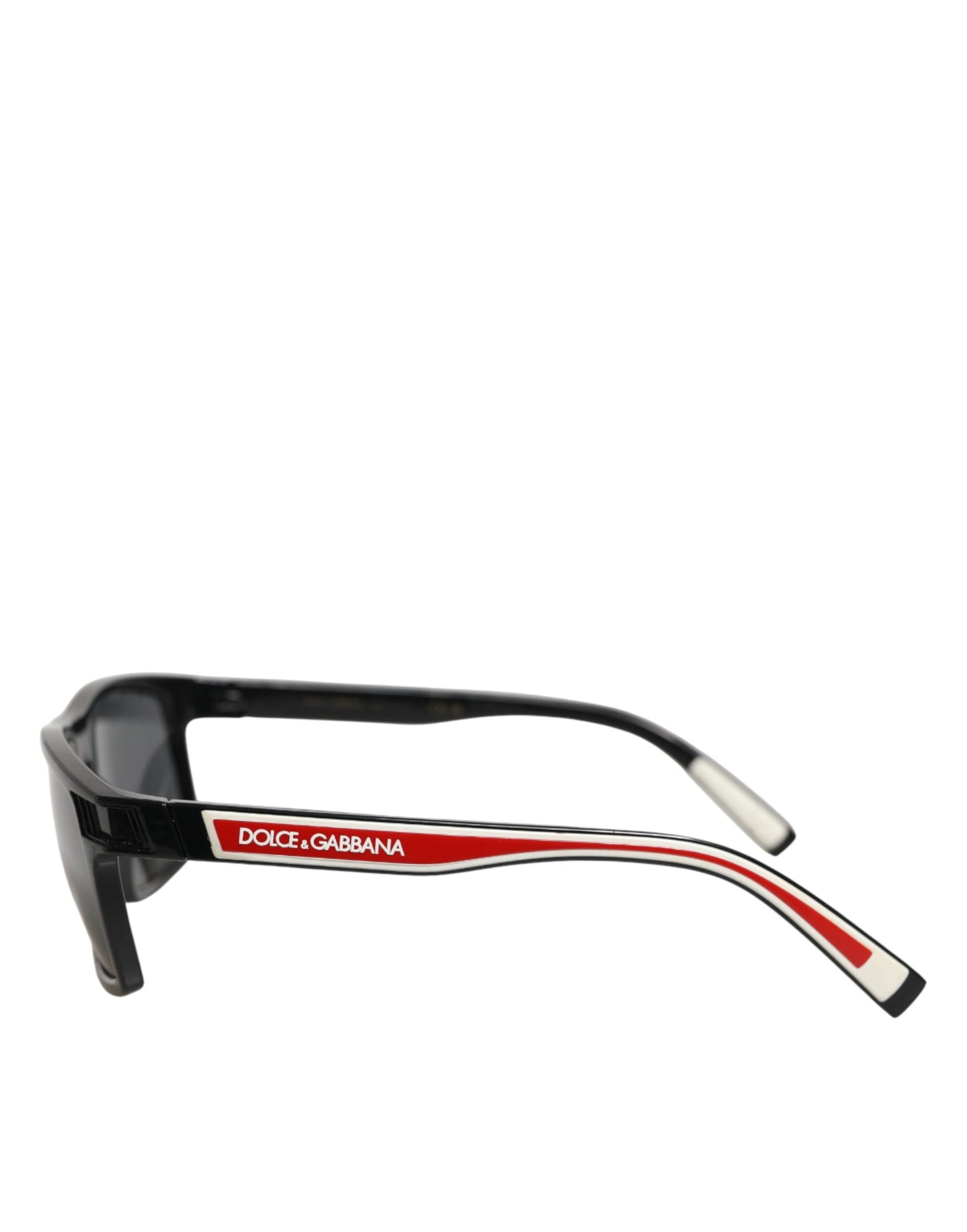 Dolce & Gabbana DG6160 – Eckige Sonnenbrille aus schwarzem Polyamid mit Sportlogo