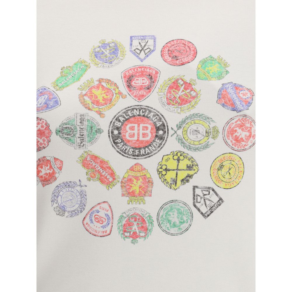 Balenciaga T-Shirt mit Rundhalsausschnitt und grafischem Logo