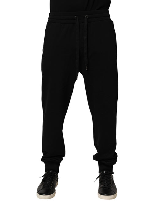 Dolce & Gabbana – Schwarze Jogginghose aus Baumwolle mit DG-Logo
