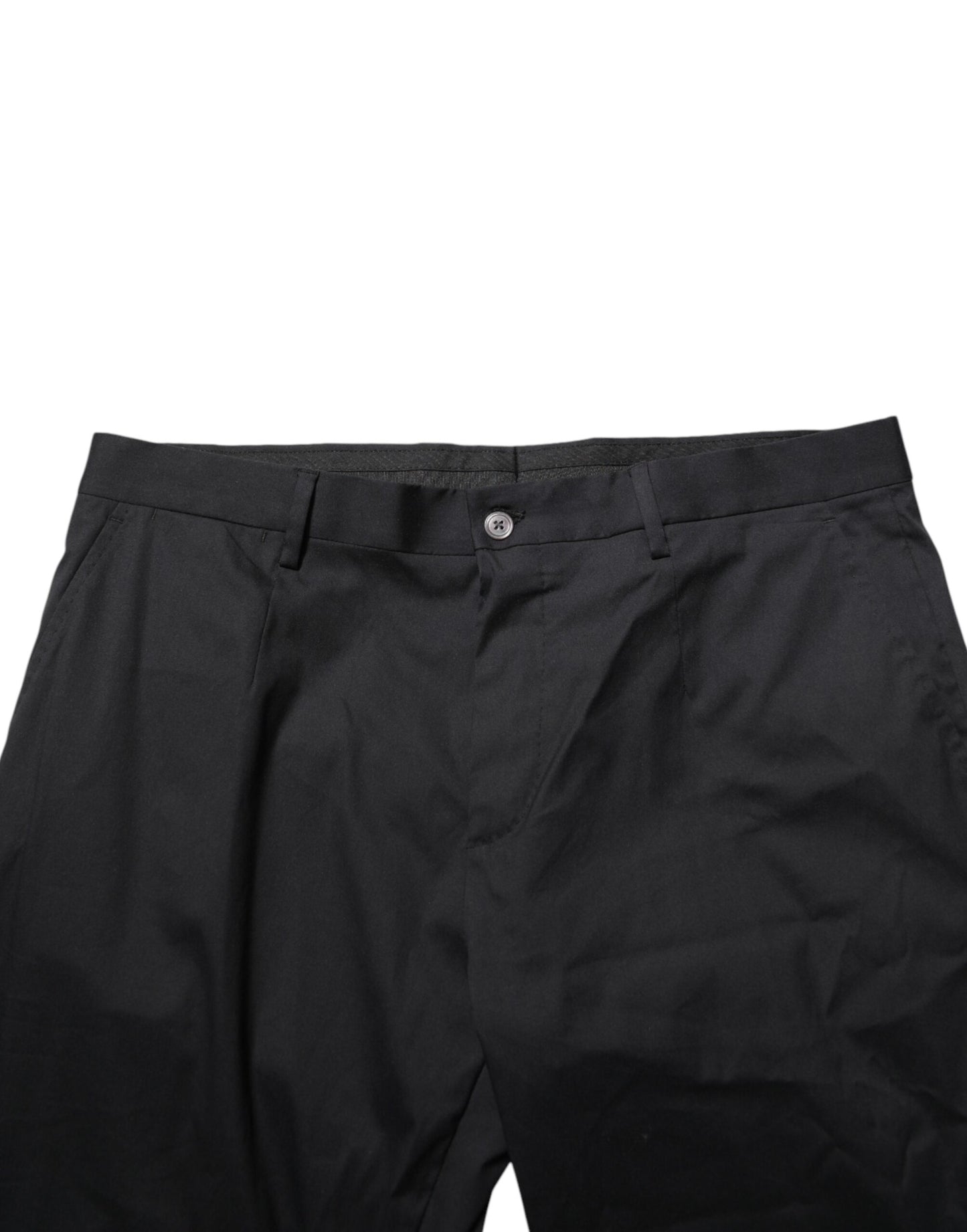 Dolce & Gabbana Schwarze formelle Herrenhose aus Baumwolle