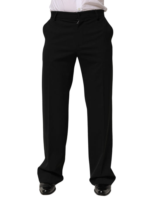 Dolce & Gabbana Schwarze Wollhose für formelle Anlässe
