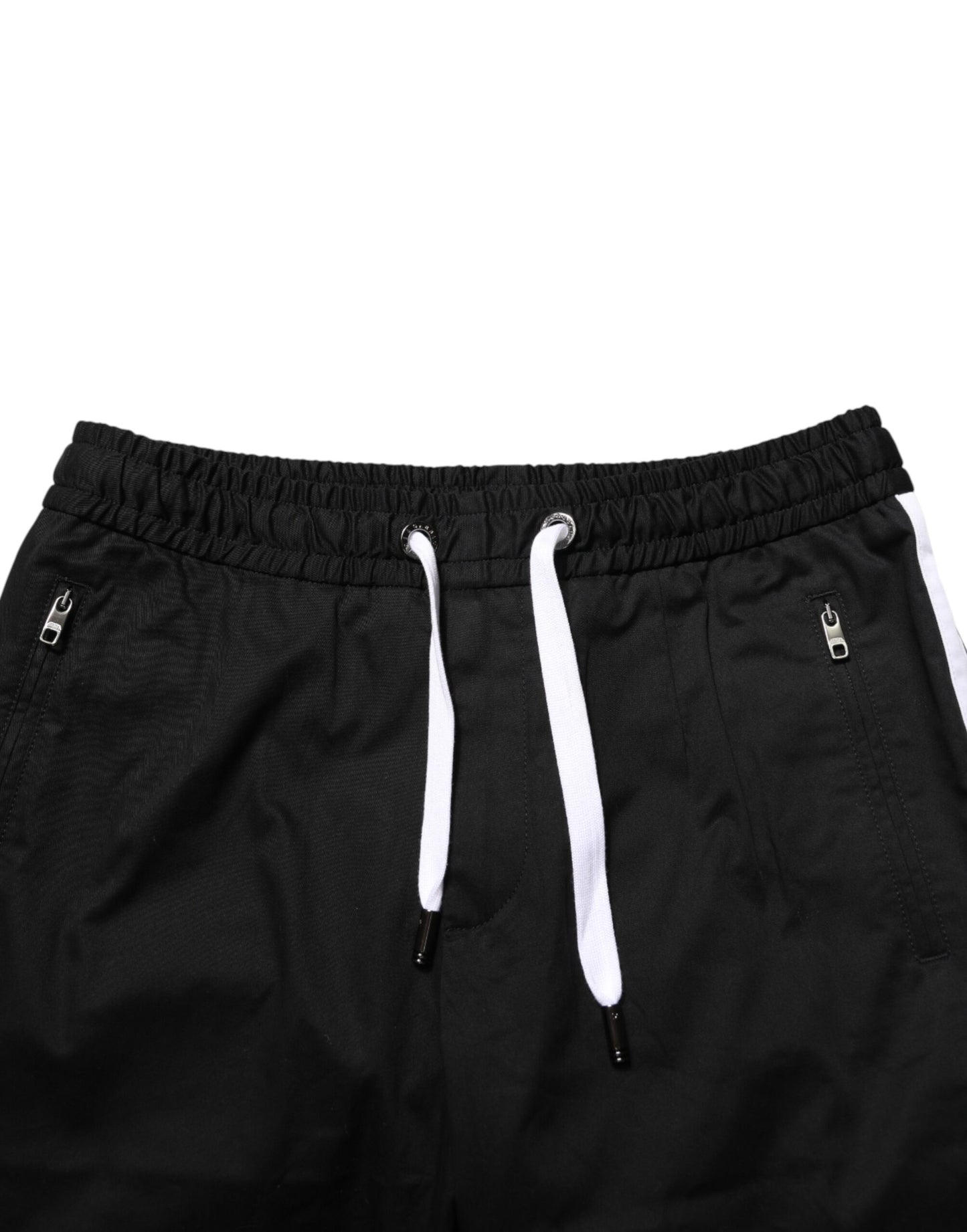 Dolce & Gabbana Schwarze Bermudashorts aus Baumwollstretch für Herren