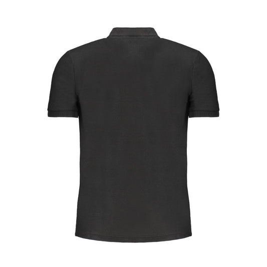 Gianmarco Venturi Black Cotton Polo Shirt