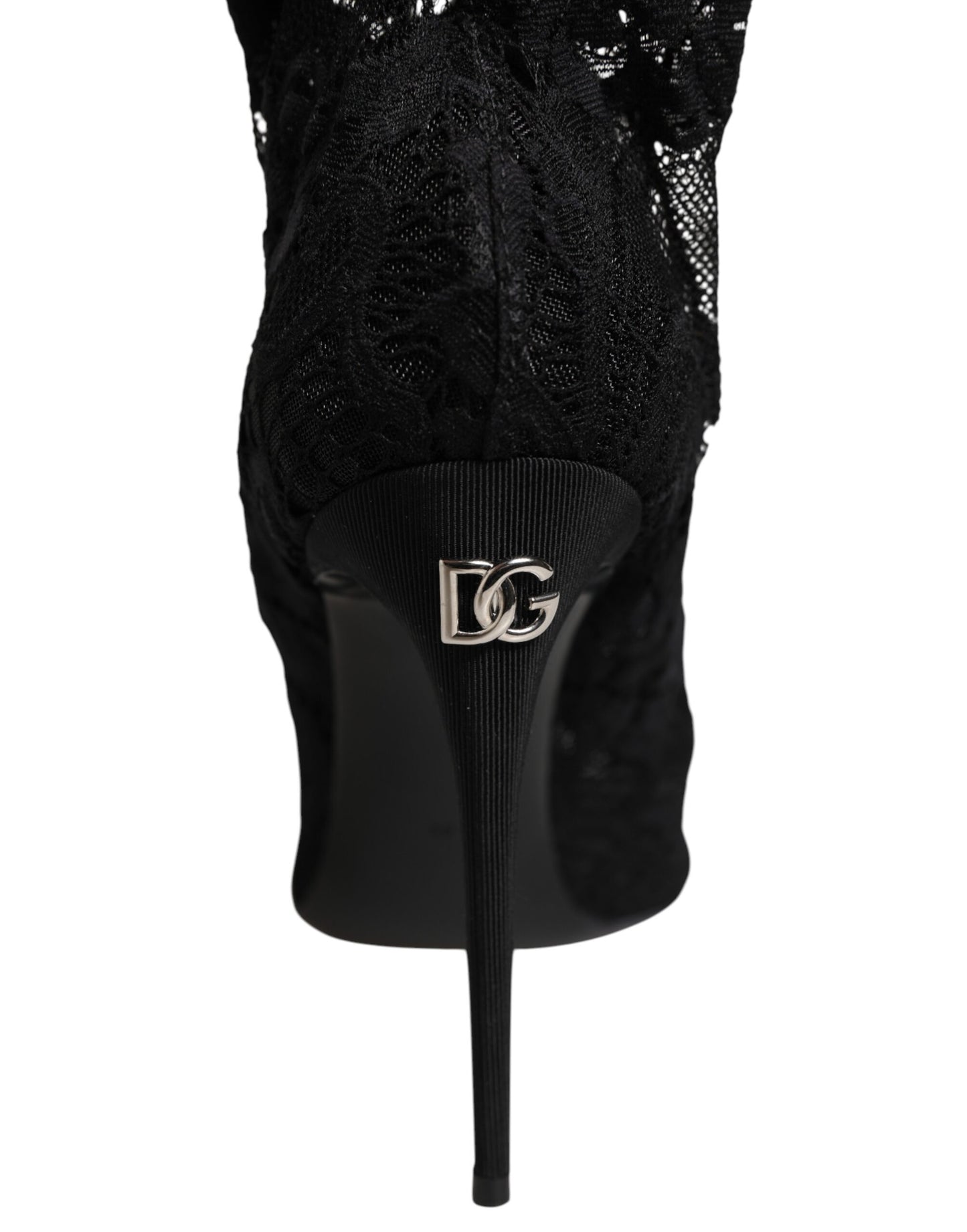 Dolce & Gabbana – Schwarze Taormina-Stiefel mit Stretch-Spitze