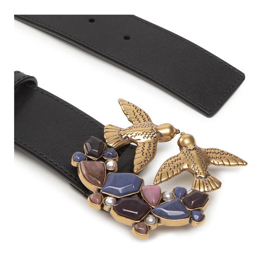 PINKO Schwarzer Kalbsledergürtel