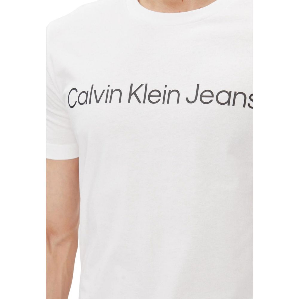 Calvin Klein Jeans – Weißes Baumwoll-T-Shirt