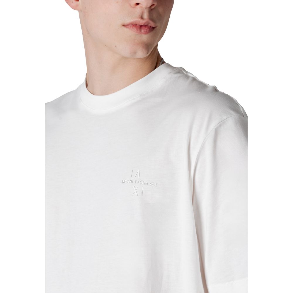 Armani Exchange – Weißes Baumwoll-T-Shirt