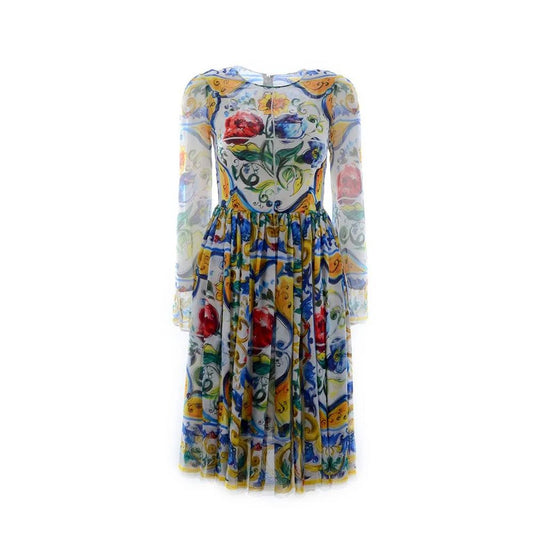 Dolce & Gabbana Maiolika-Seidenkleid