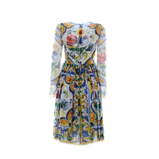 Dolce & Gabbana Maiolika-Seidenkleid