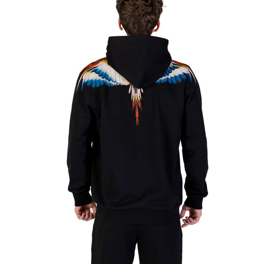 County of Milan – Schwarzer Kapuzenpullover aus Baumwolle