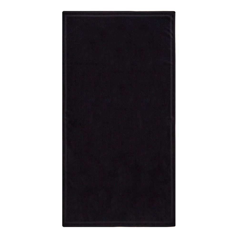 Iceberg Black Cotton Men's Beach Towel