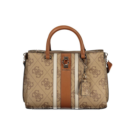 Guess Jeans Beige Polyethylen Damen Handtasche