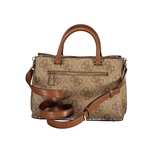 Guess Jeans Beige Polyethylen Damen Handtasche