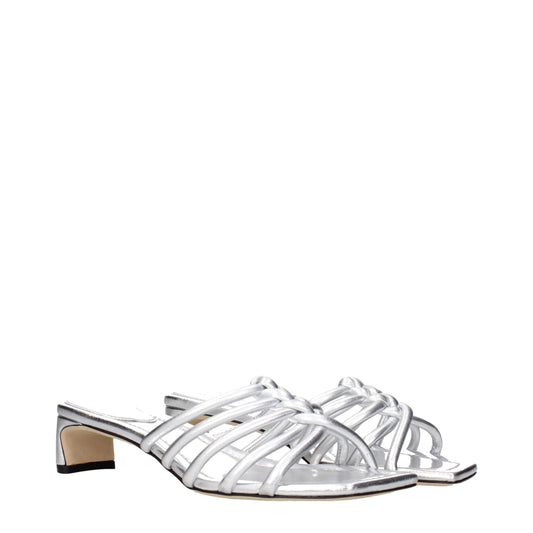 Jimmy Choo Gray Leather Sandals