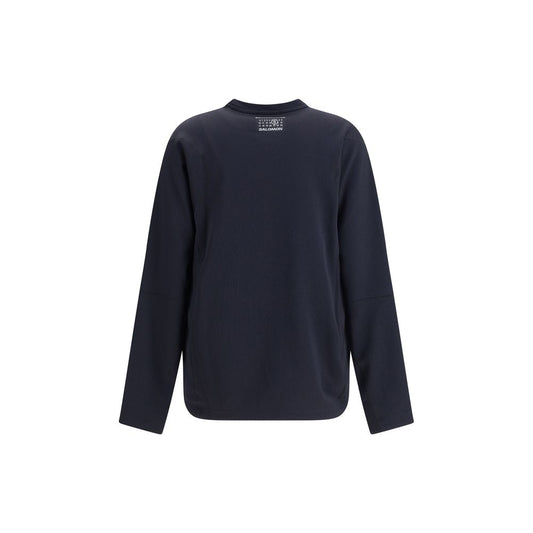 MM6 Black Polyester Top