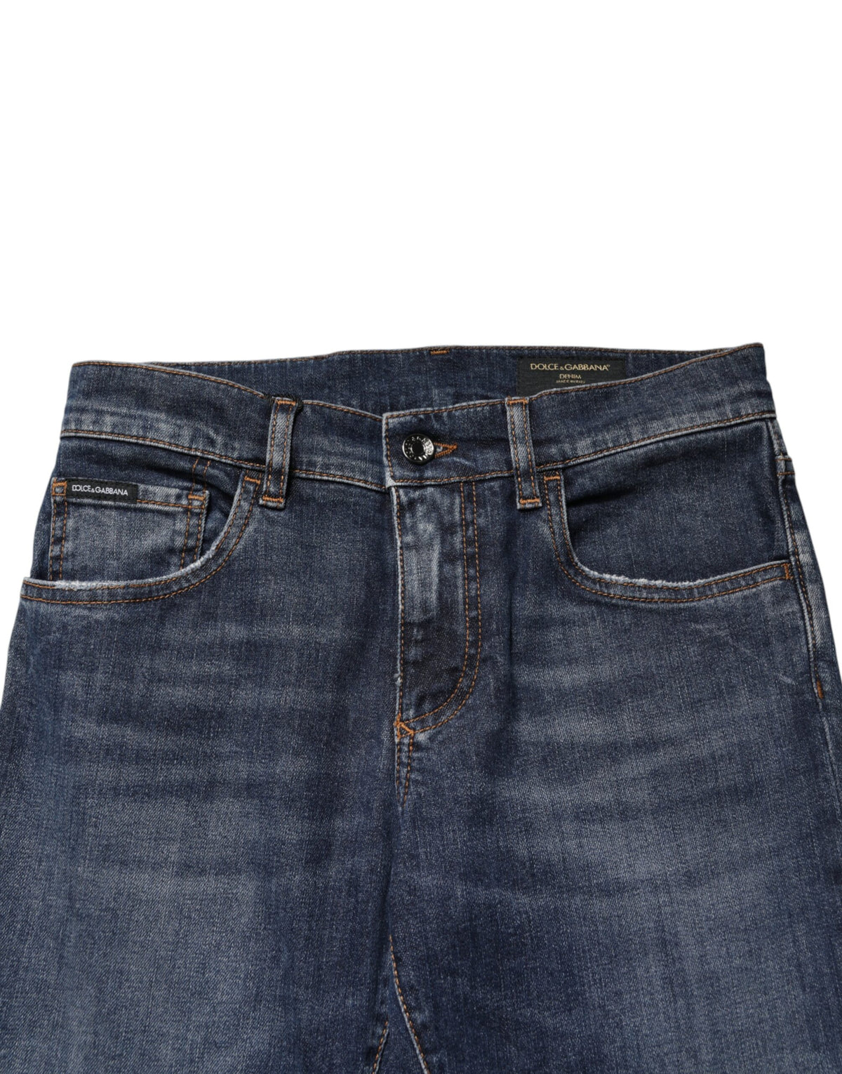 Dolce & Gabbana Blaue Stretch-Jeans für Herren aus Baumwolle im Skinny-Schnitt