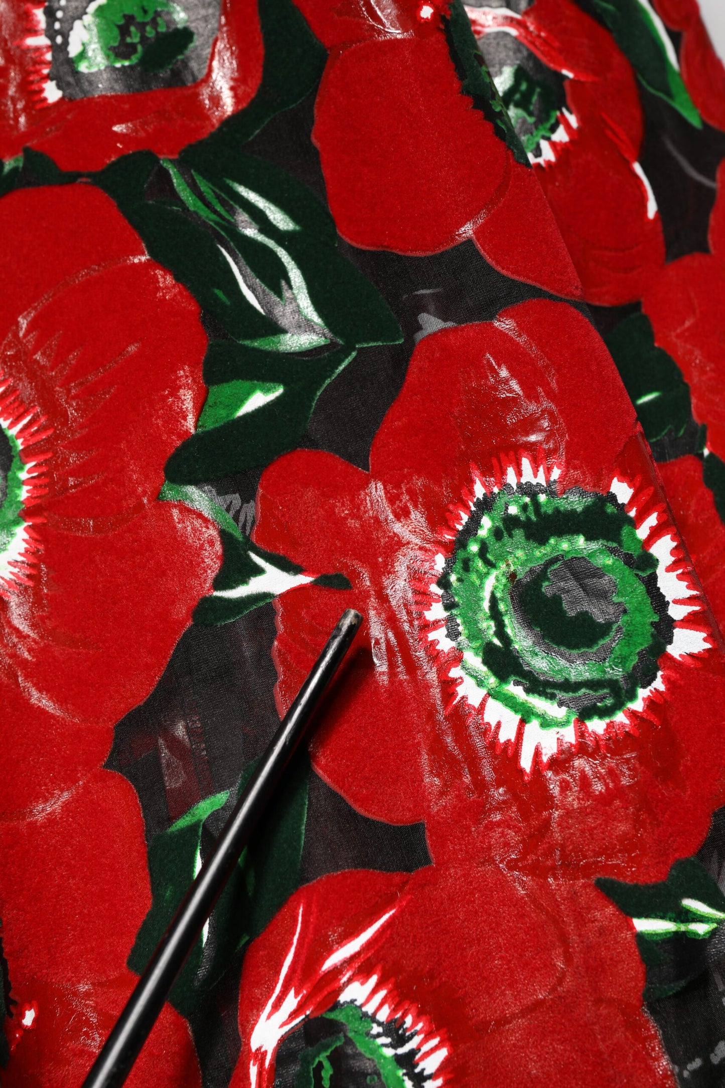 Dolce & Gabbana Red Floral Print Nylon A-line Midi Dress