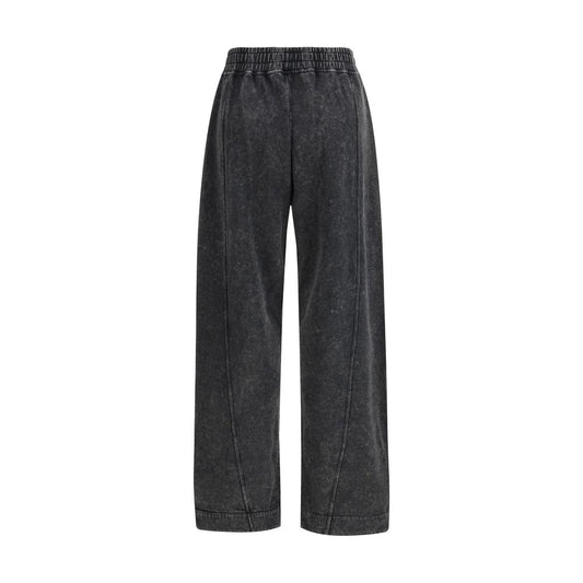 Ganni Black Cotton Casual Pants