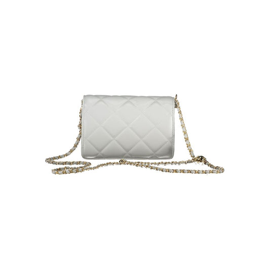 Mario Valentino Gray Polyurethane Women's Bag With Adjustable Chain Strap