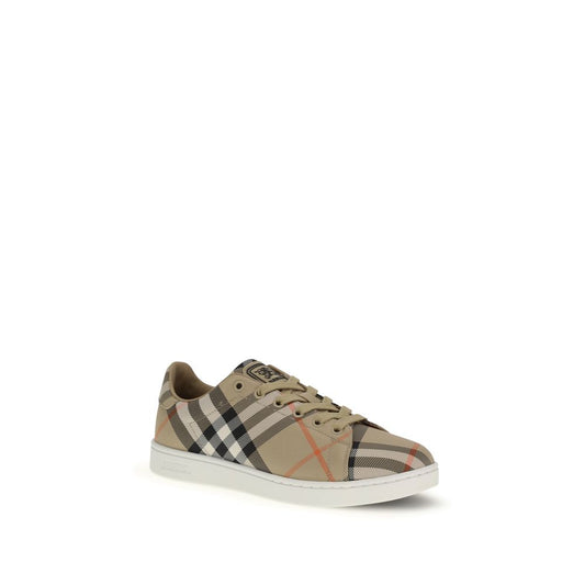 Burberry Beige Nylon Low Top Sneakers