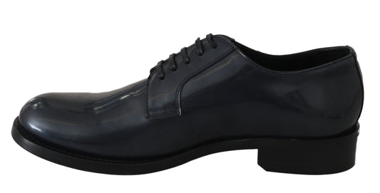 Dolce & Gabbana – Blaue Derby-Schuhe aus Leder für formelle Anlässe