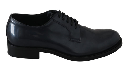 Dolce & Gabbana – Blaue Derby-Schuhe aus Leder für formelle Anlässe