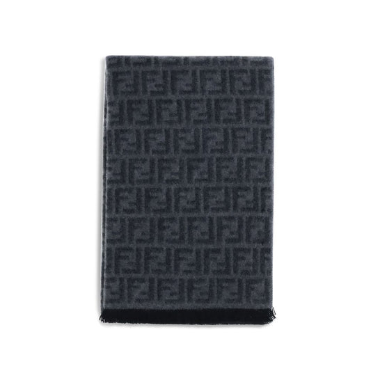 Fendi Black Fleece Wool Scarf